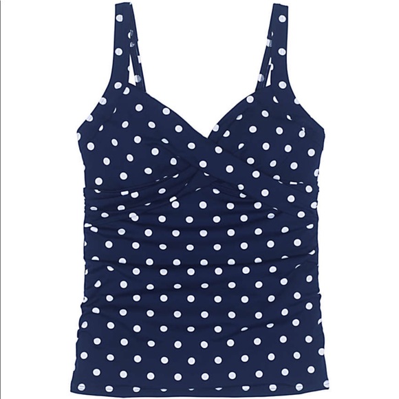 Lands' End | Swim | Lands End Swim Tankini Wrap Top Polka Dot | Poshmark